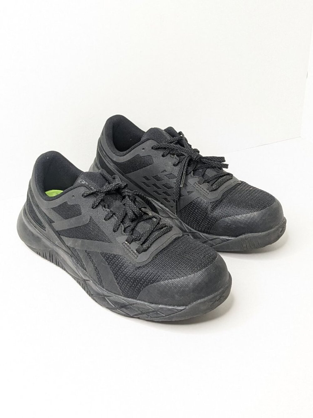 Reebok Nanoflex Composite Toe Work Sneakers Black Mens 9 Wide